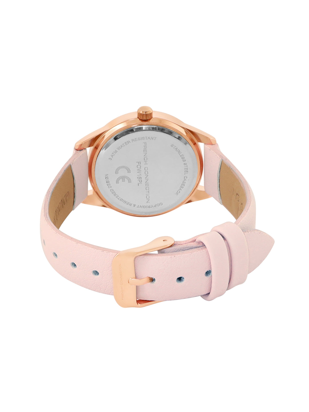 French Connection Pink Dial  Analog Giftset for Women's - FCW15PL