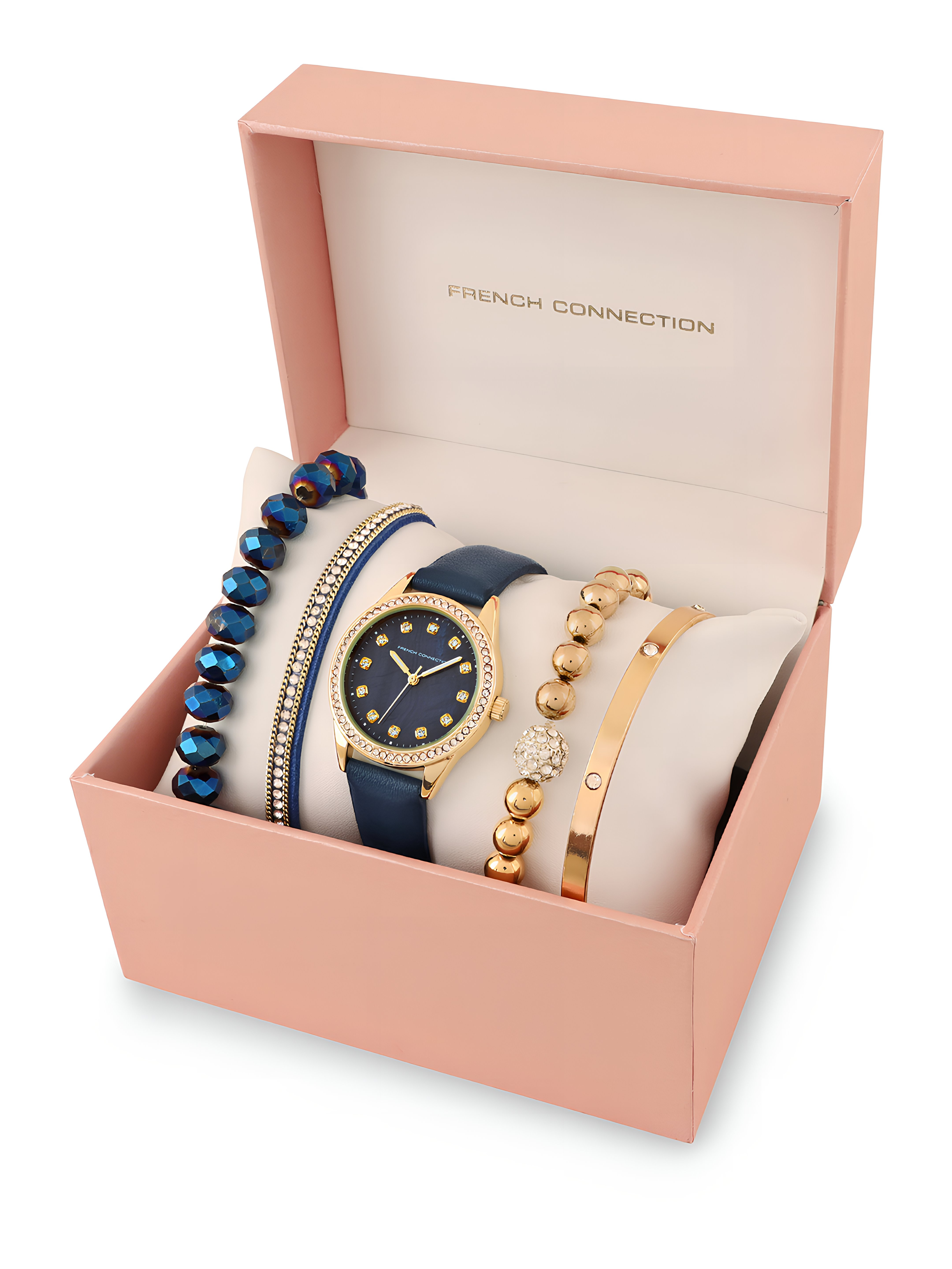 French Connection Blue Dial  Analog Giftset for Women's - FCW15UL
