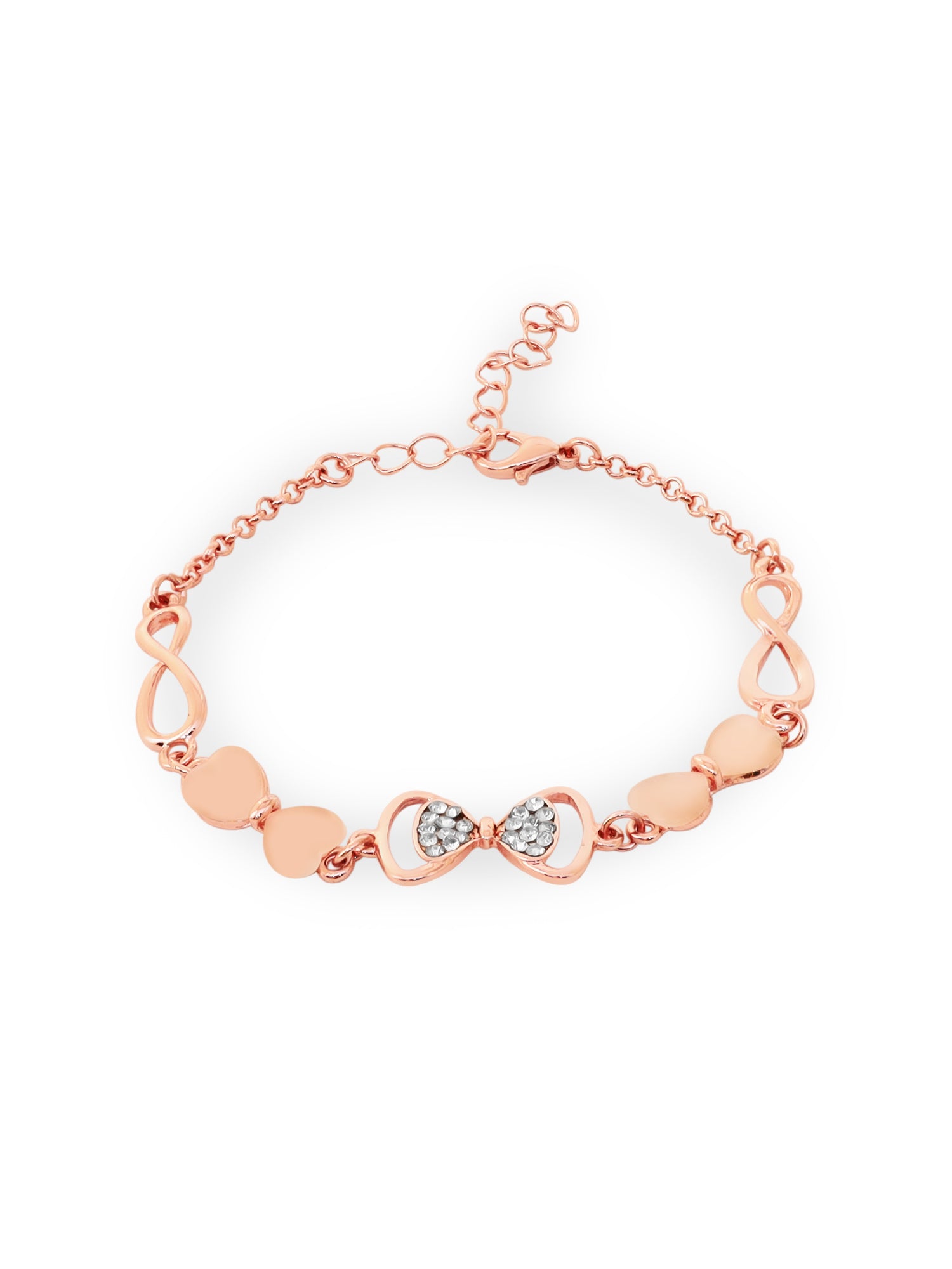 French Connection Simple Rosegold Rectangle Dial With Rose Alloy Strap Watch - For Ladies Gift Set FCW18RGM