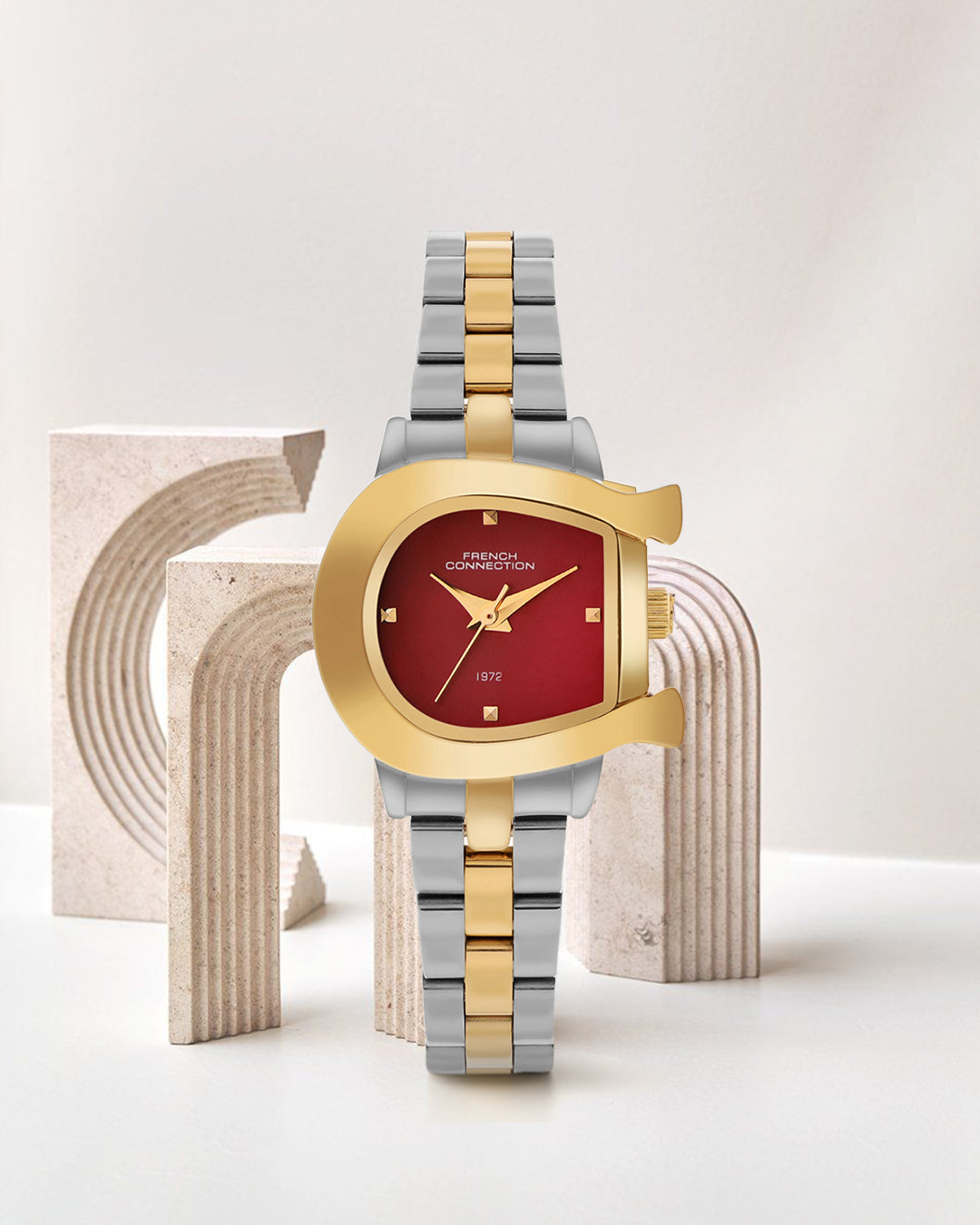 French Connection Maroon Dial Analog Watch for Women's - FCH19TM