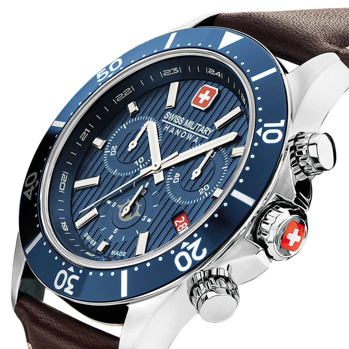 Swiss Military Hanowa SMWGC2100706 - Flagship X Chrono Swiss Made Blue Watch For Men