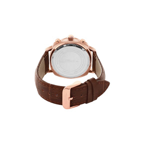 French connection Men Printed Dial & Leather Straps Chronograph Analogue Watch FCF02BRL