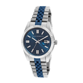 French connection Men Patterned Dial & Stainless Steel Bracelet Style Straps Analogue Watch FCP41USM