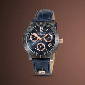 Guy Laroche Alex Multifunction Round Dial Blue SWISS MADE Watch for Men - GLWGA0000117