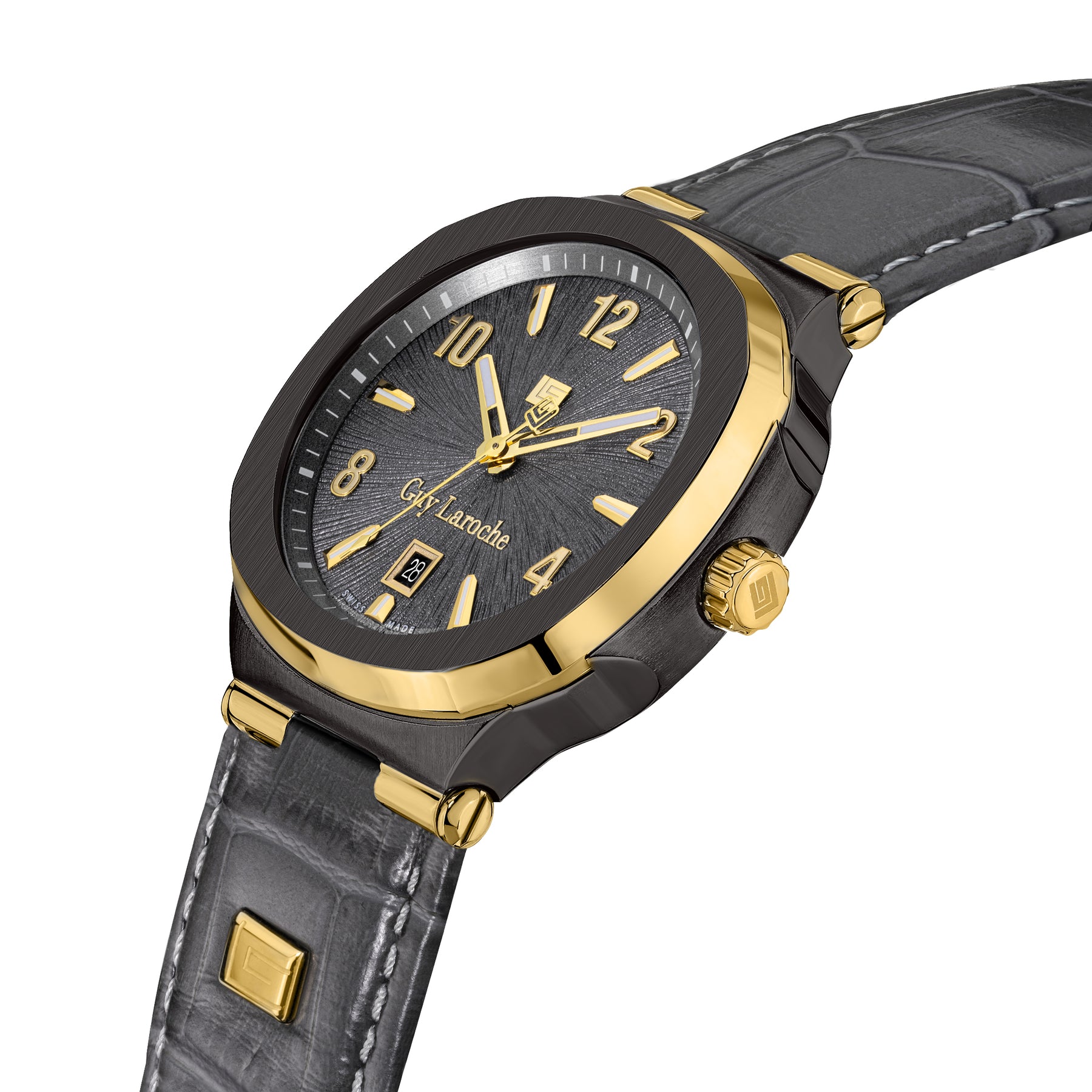 Guy Laroche Charlie 3 Hands Round Dial Grey Watch for Men - GLWGA0000317