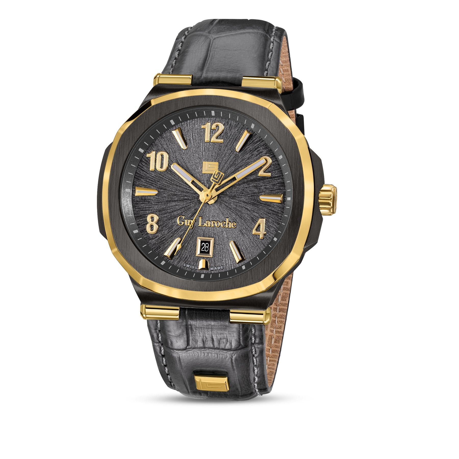 Guy Laroche Charlie 3 Hands Round Dial Grey Watch for Men - GLWGA0000317