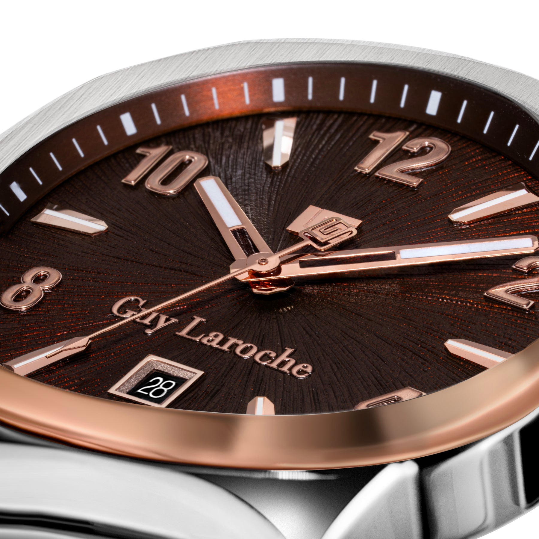 Guy Laroche Charlie 3 Hands Round Dial Brown Watch for Men - GLWGG0000319