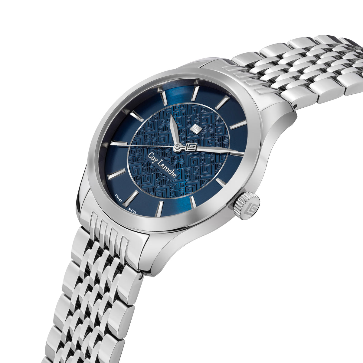 Guy Laroche Maxime 3 Hands Round Dial Blue Watch for Men - GLWGG0001209