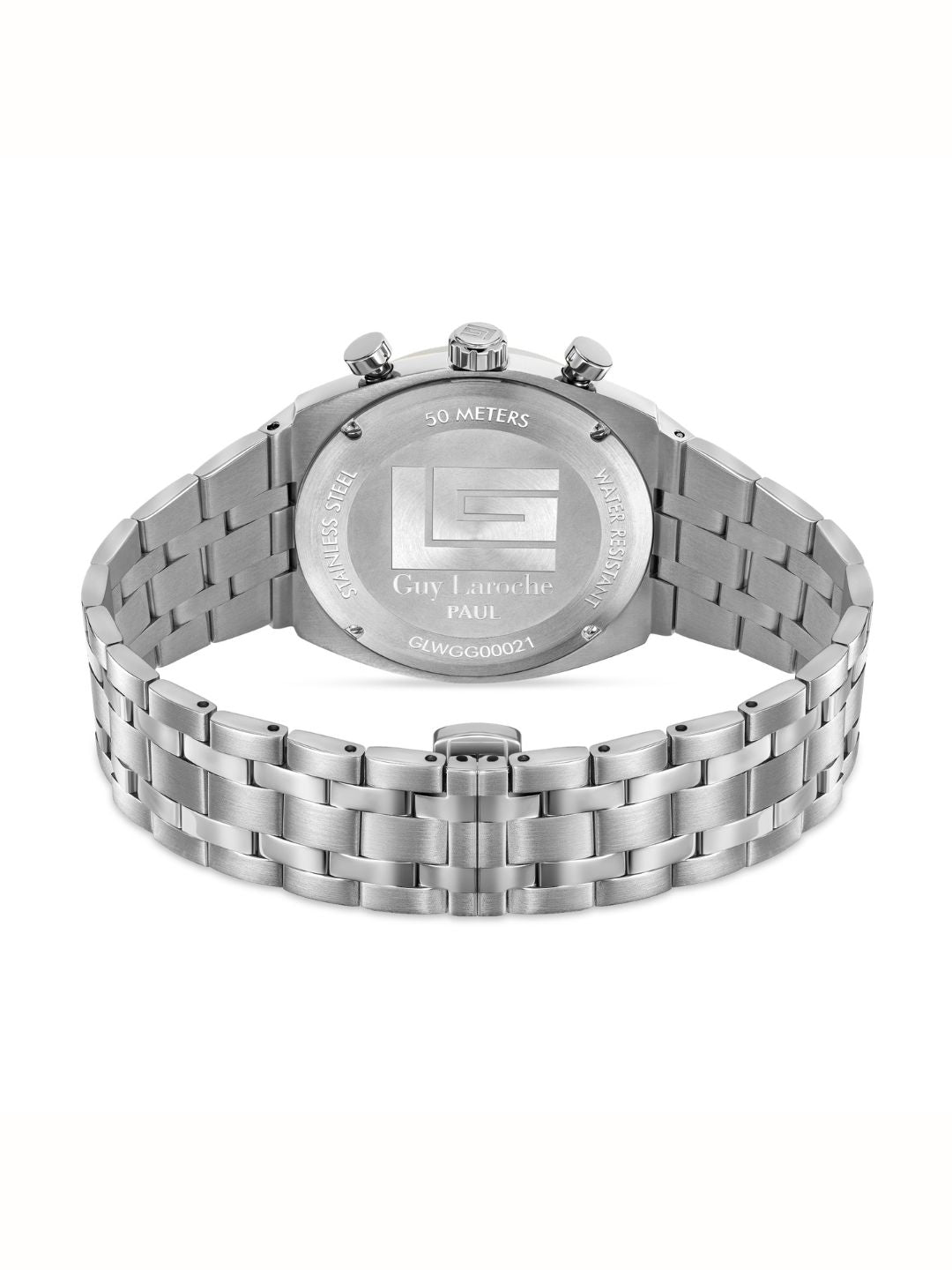 Guy Laroche PAUL Grey Textured Round Dial | Chronograph Watch For Men's | GLWGG0002105