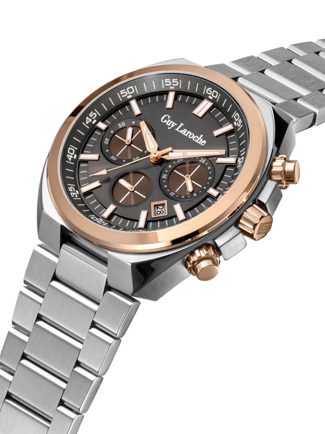 Guy Laroche BAPTISTE Grey Sunray Round Dial | Chronograph Watch For Men's | GLWGG0002302
