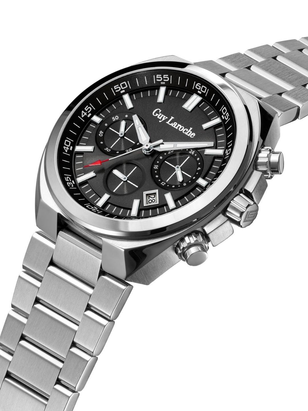 Guy Laroche BAPTISTE Black Sunray Round Dial | Chronograph Watch For Men's | GLWGG0002310