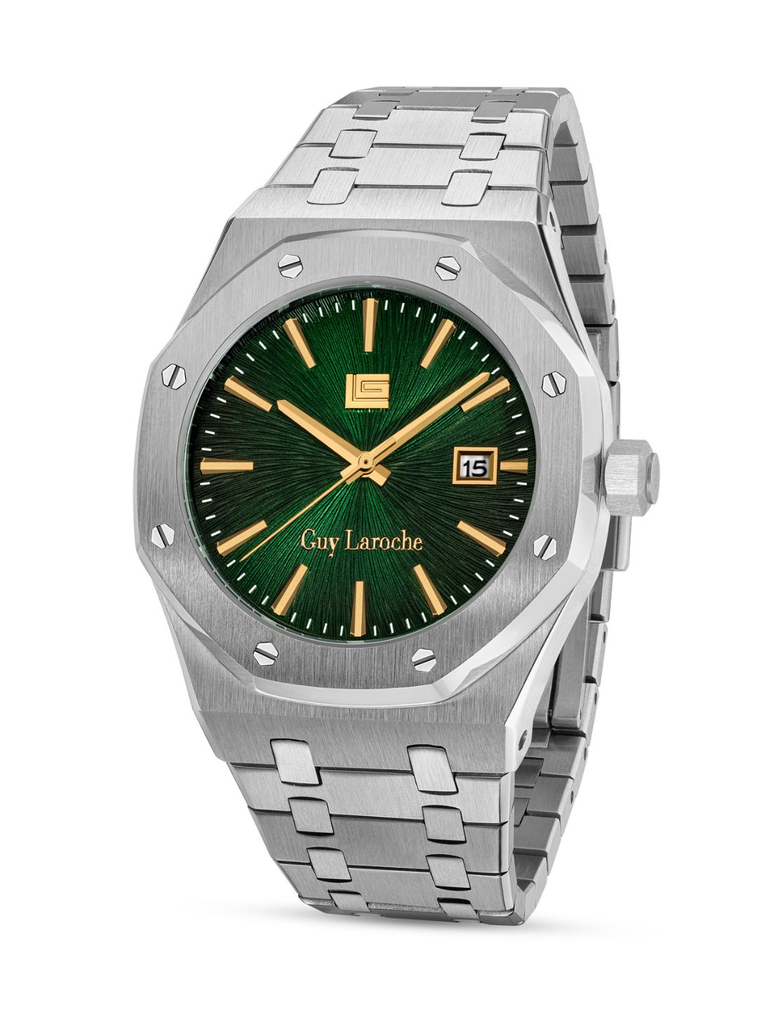 Guy Laroche SAM Green Textured Round Dial | Analog Watch For Men's | GLWGG0003302