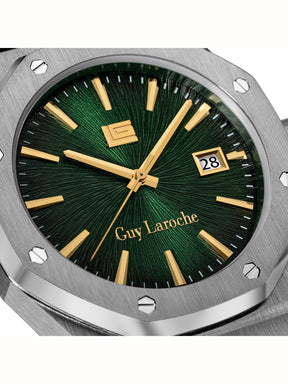 Guy Laroche SAM Green Textured Round Dial | Analog Watch For Men's | GLWGG0003302