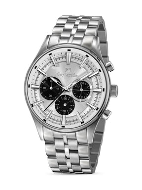 Guy Laroche RICHARD Silver White Round Dial | Chronograph Watch For Men's | GLWGG0003701