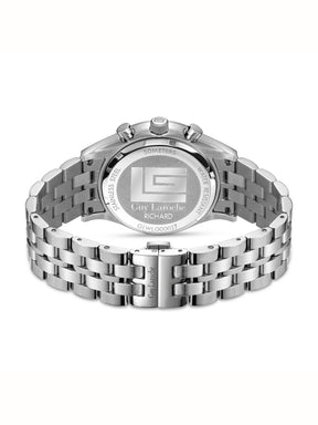 Guy Laroche RICHARD Silver White Round Dial | Chronograph Watch For Men's | GLWGG0003701