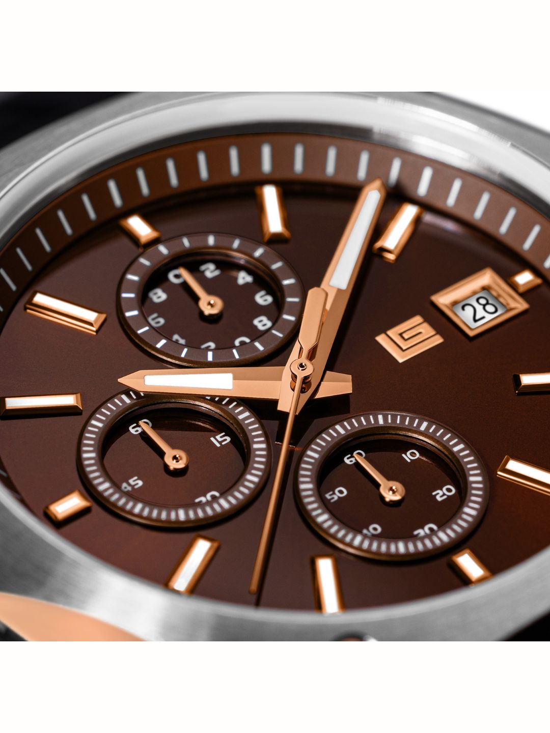 Guy Laroche RENAUD Brown Round Dial | Chronograph Watch For Men's | GLWGM0003604