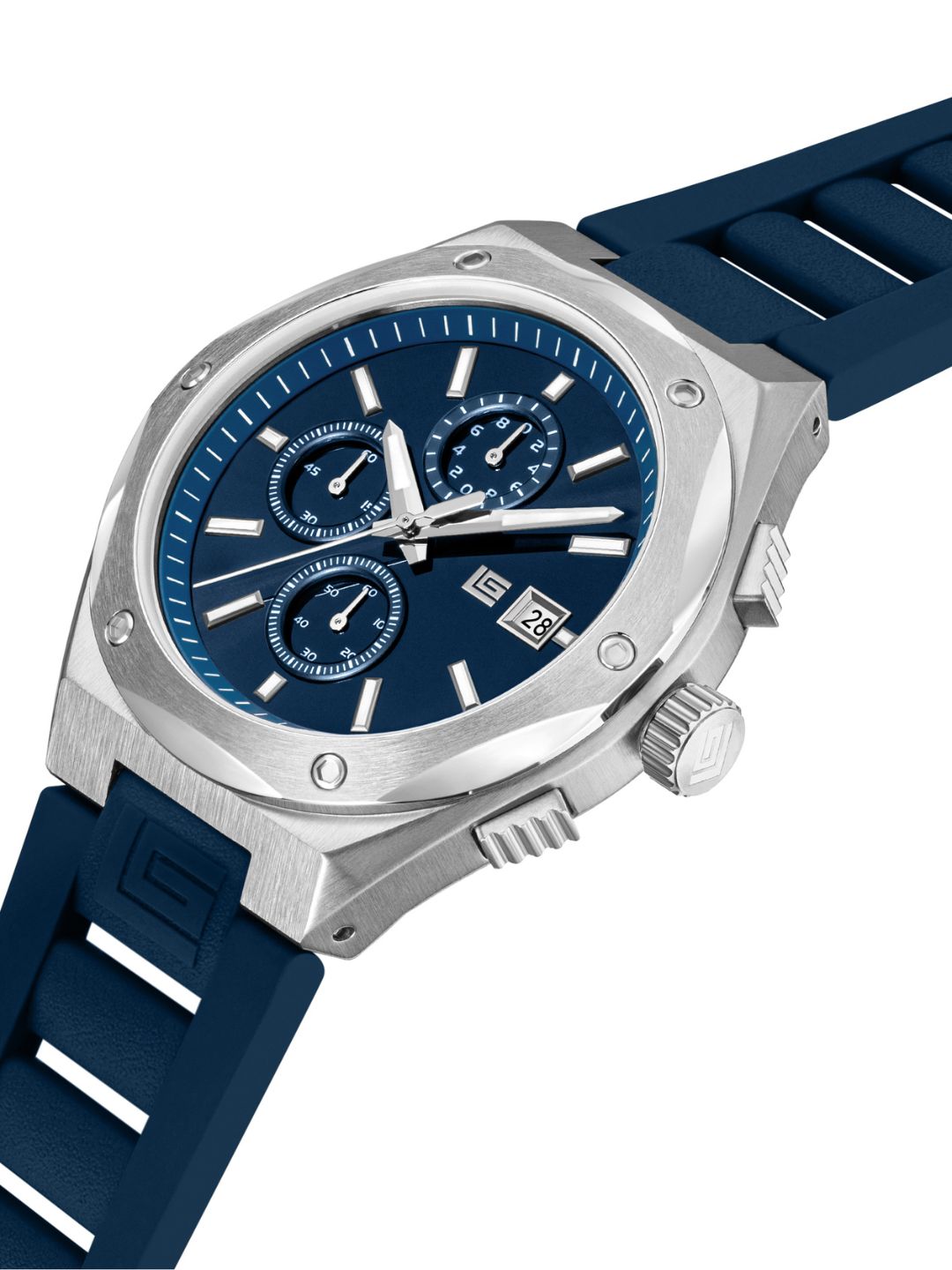 Guy Laroche RENAUD Blue Round Dial | Chronograph Watch For Men's | GLWGM0003605