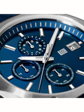 Guy Laroche RENAUD Blue Round Dial | Chronograph Watch For Men's | GLWGM0003605