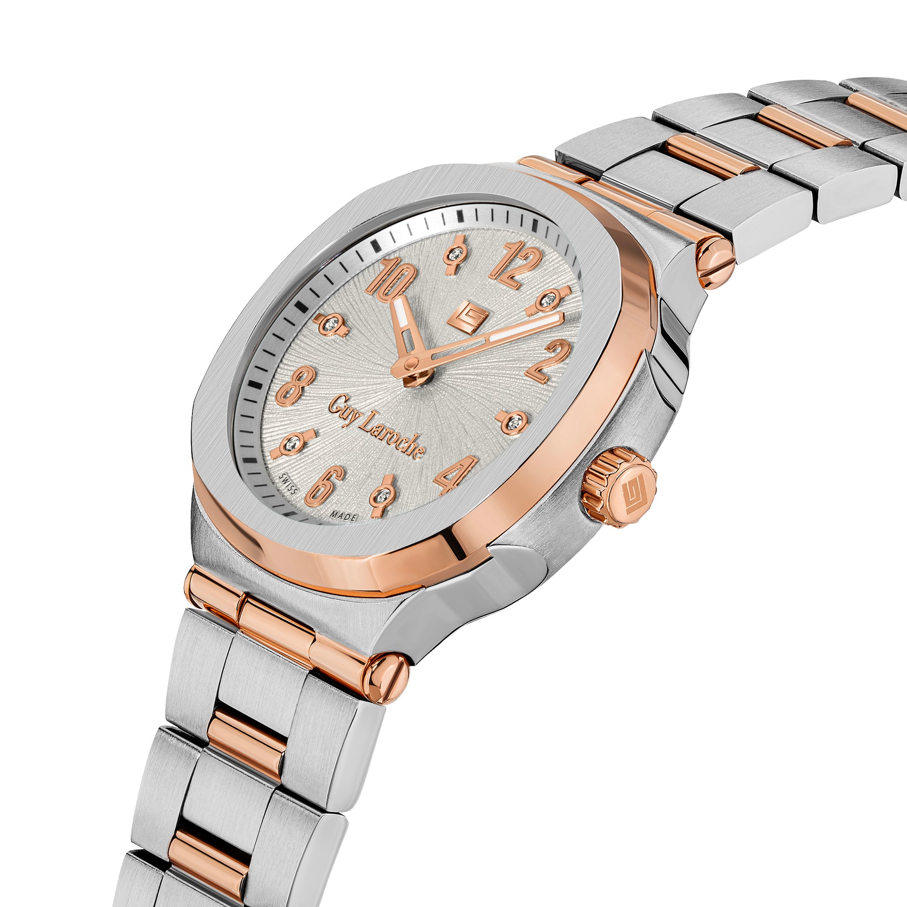 Guy Laroche Charlie 2 Hands Round Dial Silver Watch for Women - GLWLG0000321