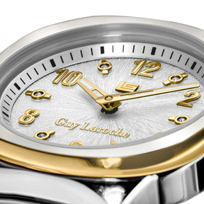 Guy Laroche Charlie 2 Hands Brown Dial White Silver Watch for Women - GLWLG0000323