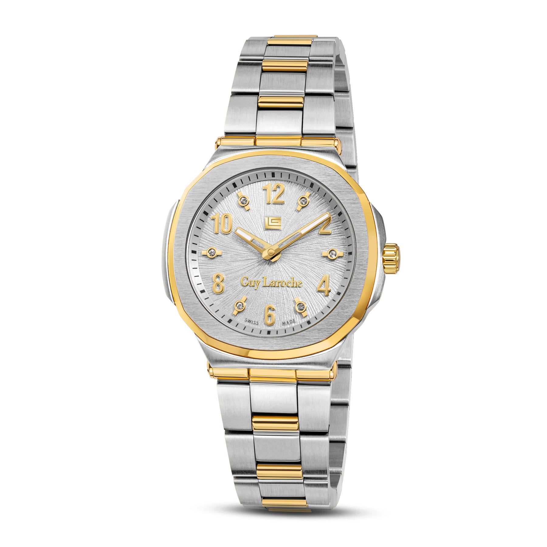 Guy Laroche Charlie 2 Hands Brown Dial White Silver Watch for Women - GLWLG0000323