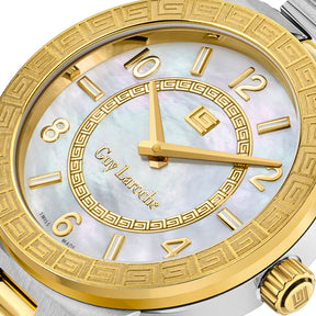 Guy Laroche Sacha 2 Hands Brown Dial White MOP Watch for Women - GLWLG0000423