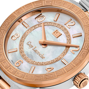 Guy Laroche Sacha 2 Hands Brown Dial White MOP Watch for Women - GLWLG0000426