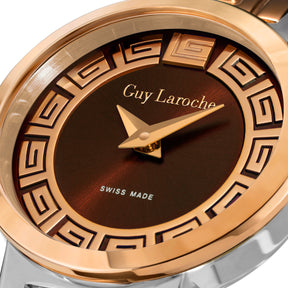 Guy Laroche Ariane 2 Hands Round Dial Brown MOP Watch for Women - GLWLG0001021