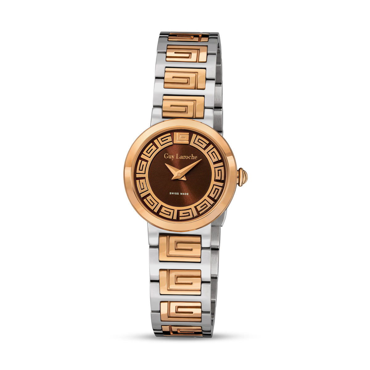 Guy Laroche Ariane 2 Hands Round Dial Brown MOP Watch for Women - GLWLG0001021