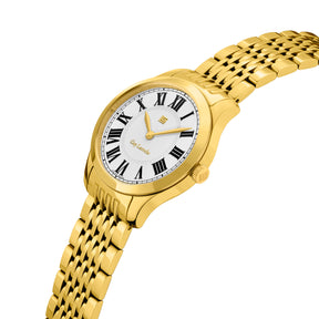 Guy Laroche Louise 2 Hands Brown Dial White Watch for Women - GLWLG0001106