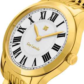 Guy Laroche Louise 2 Hands Brown Dial White Watch for Women - GLWLG0001106