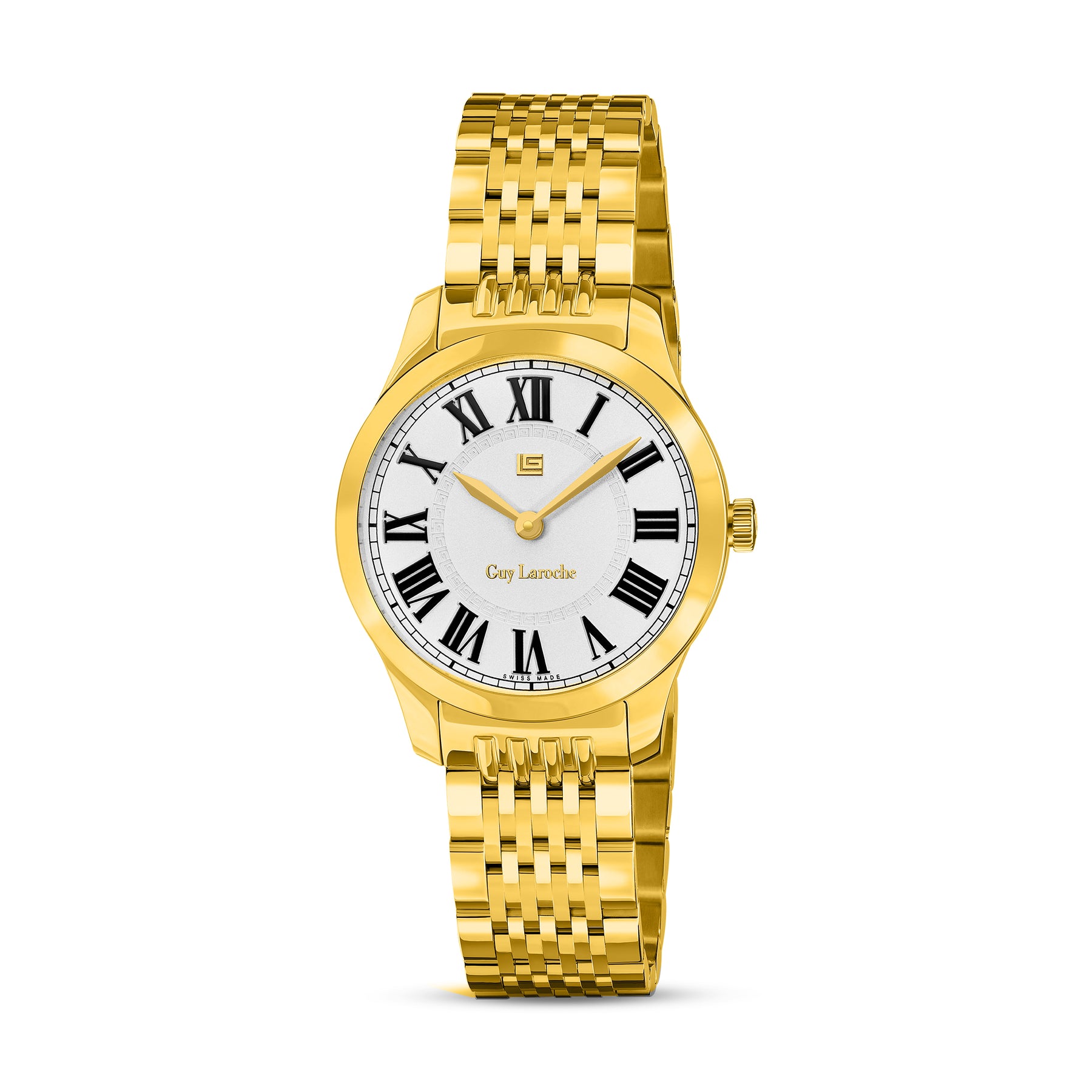 Guy Laroche Louise 2 Hands Brown Dial White Watch for Women - GLWLG0001106