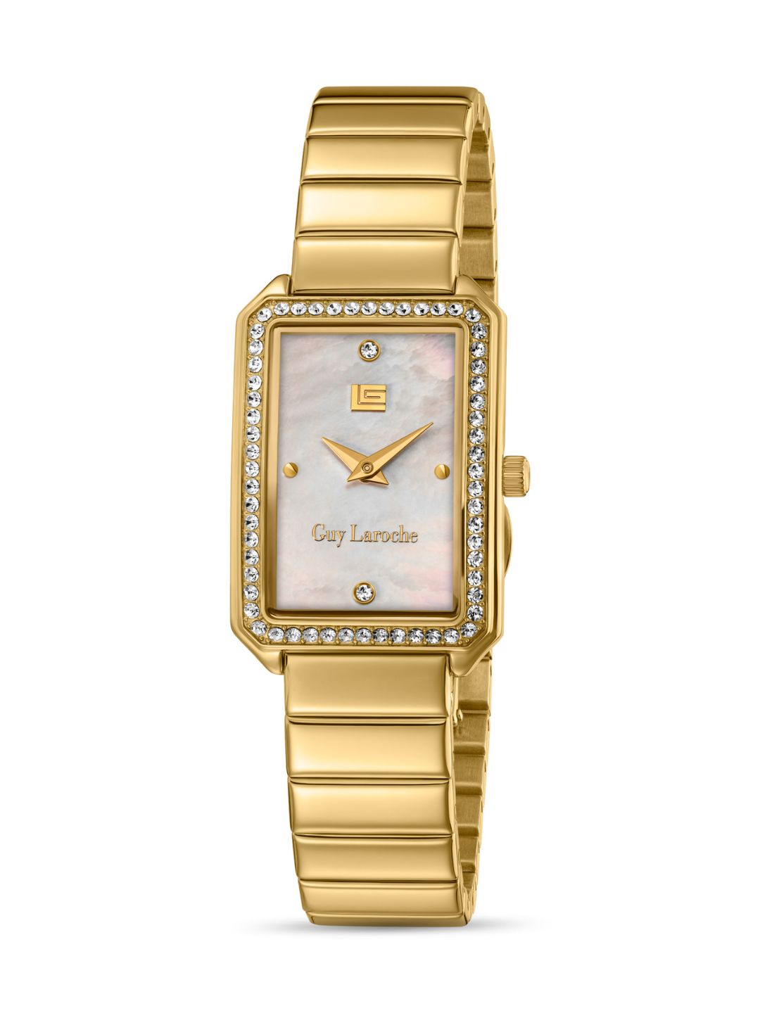Guy Laroche DEBORAH White MOP Rectangle Dial | Analog Watch For Women's | GLWLG0001802