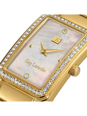 Guy Laroche DEBORAH White MOP Rectangle Dial | Analog Watch For Women's | GLWLG0001801