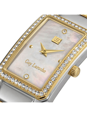 Guy Laroche DEBORAH White MOP Rectangle Dial | Analog Watch For Women's | GLWLG0001803