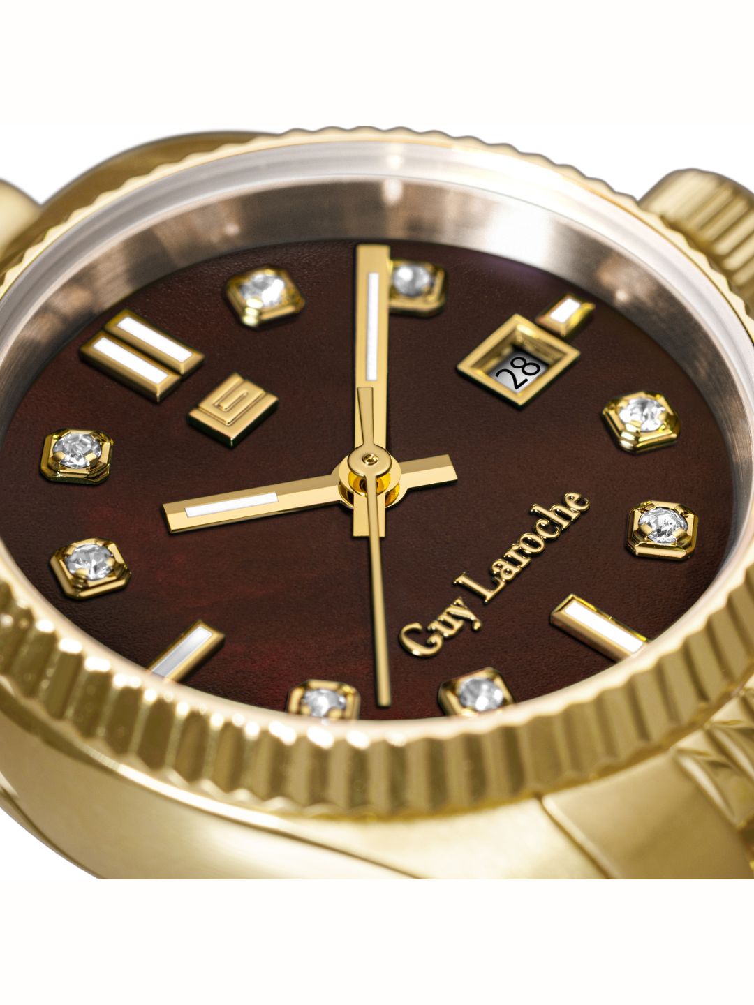 Guy Laroche ROSE Brown MOP Round Dial | Analog Watch For Women's | GLWLG0001902