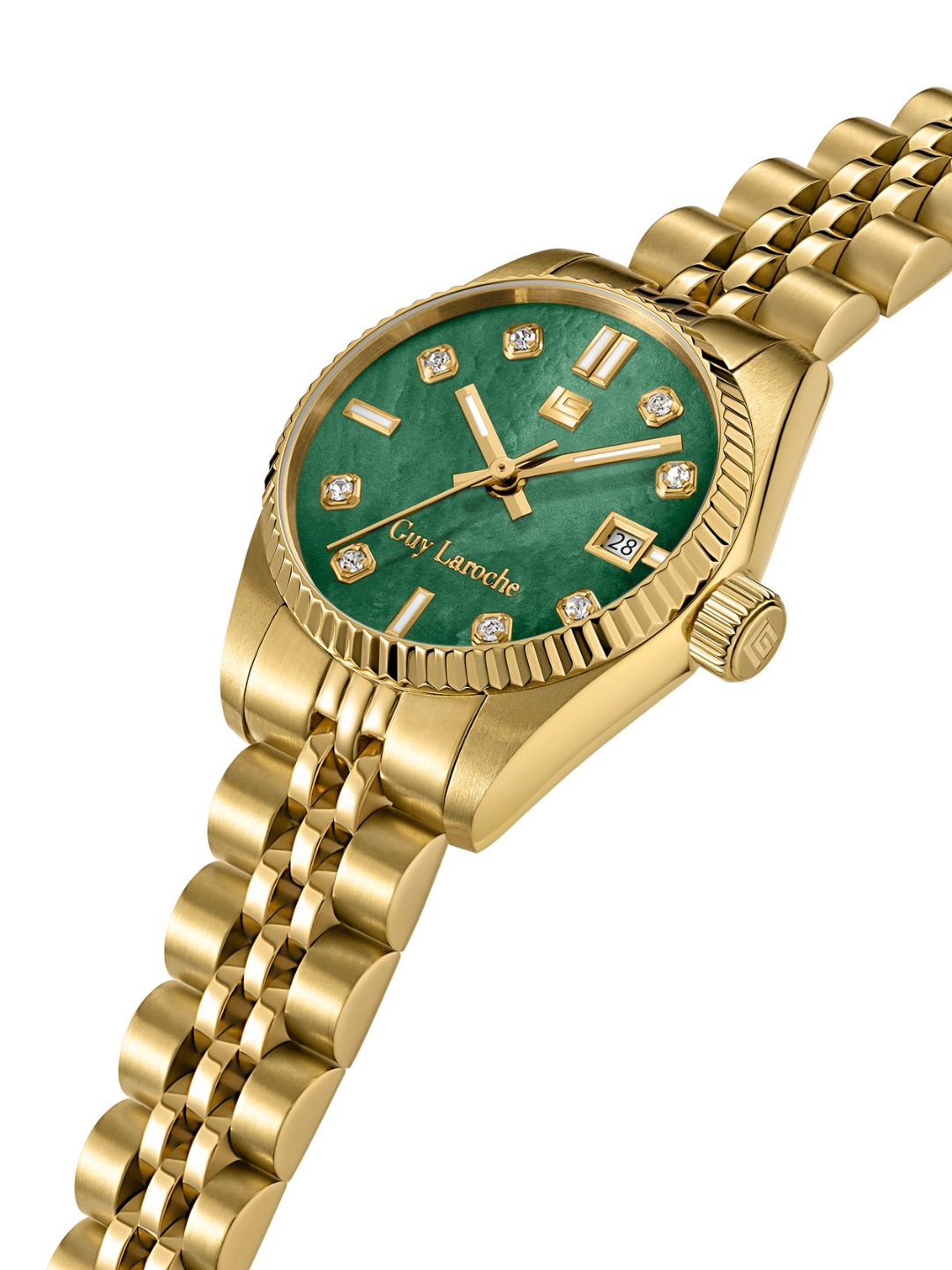 Guy Laroche ROSE Green MOP Round Dial | Analog Watch For Women's | GLWLG0001903