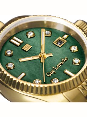 Guy Laroche ROSE Green MOP Round Dial | Analog Watch For Women's | GLWLG0001903