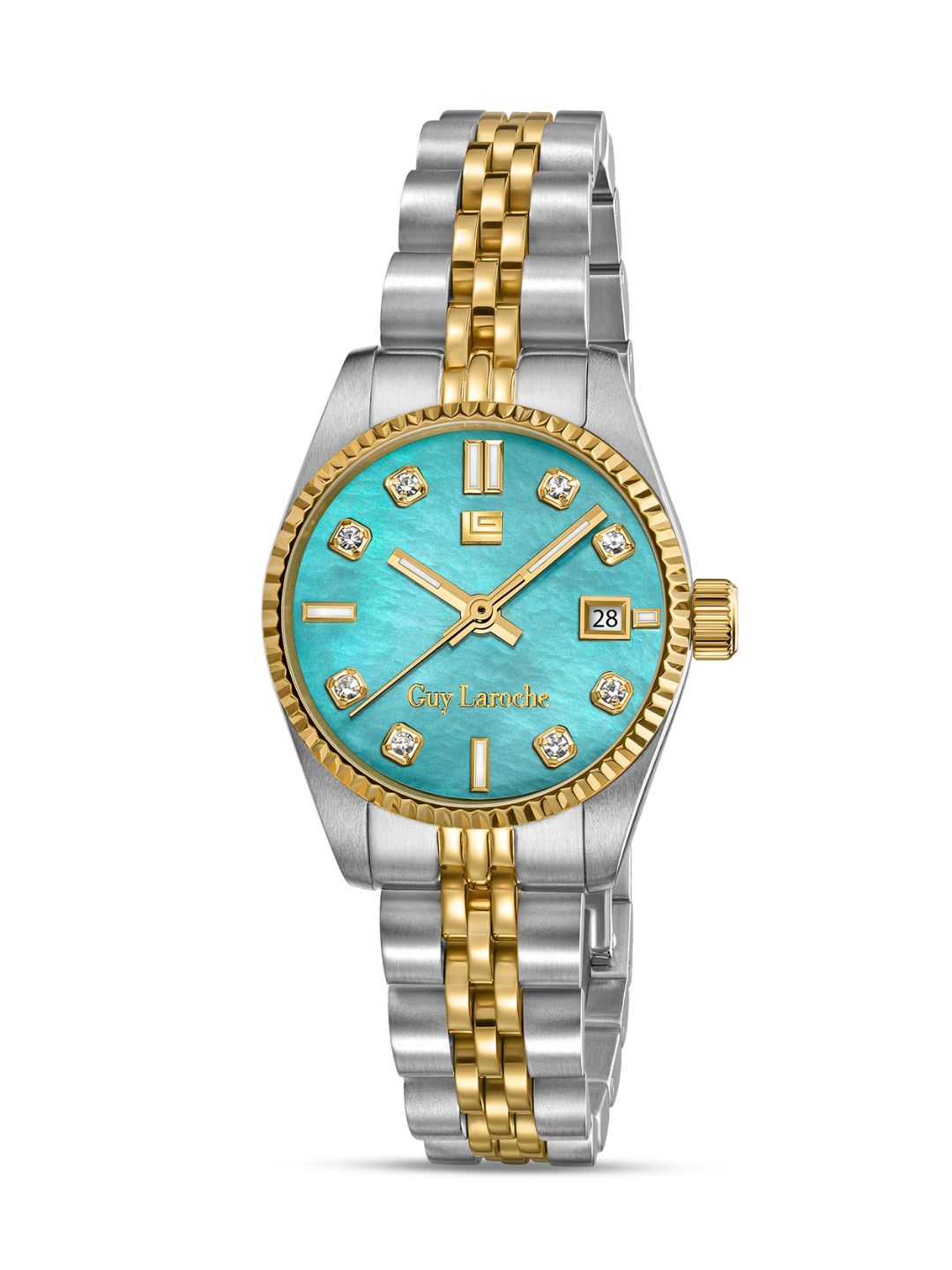 Guy Laroche ROSE Blue MOP Round Dial | Analog Watch For Women's | GLWLG0001904