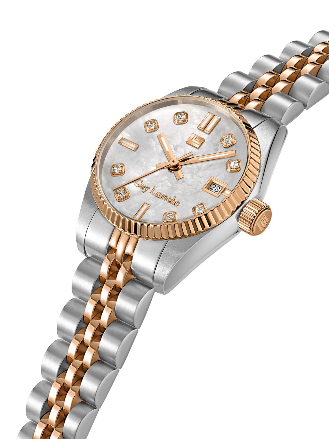 Guy Laroche ROSE White MOP Round Dial | Analog Watch For Women's | GLWLG0001906