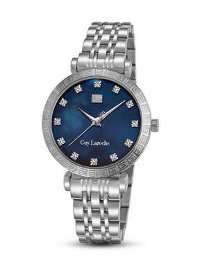 Guy Laroche ELODIE Blue MOP Round Dial | Analog Watch For Women's | GLWLG0002701
