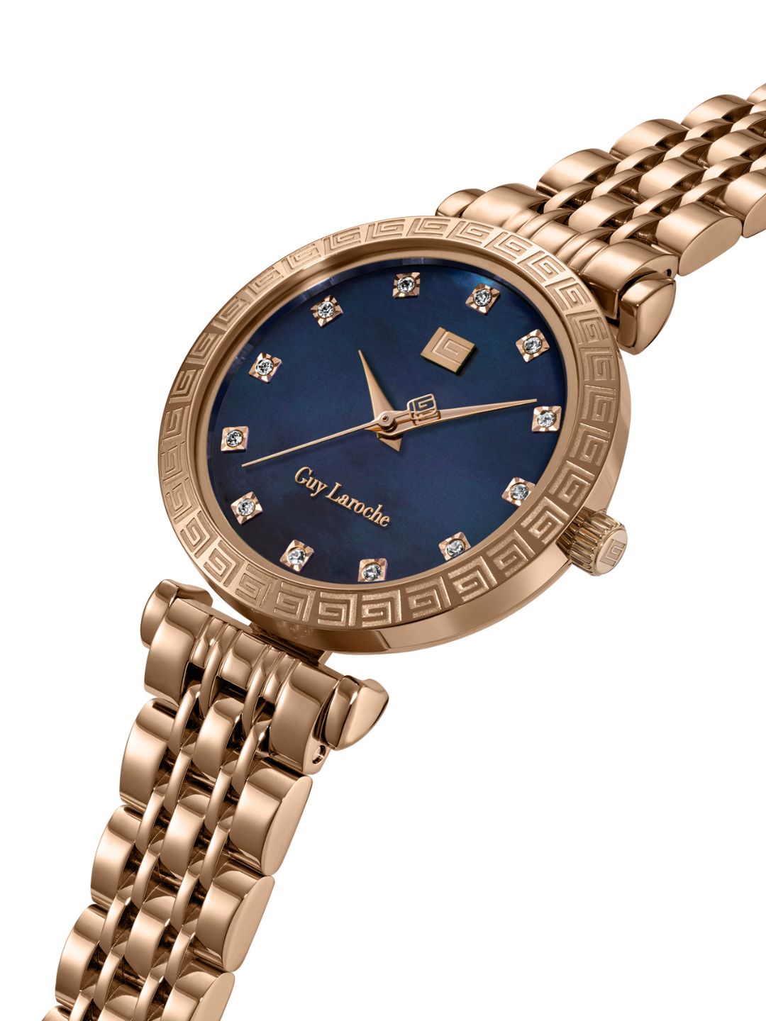 Guy Laroche ELODIE Blue MOP Round Dial | Analog Watch For Women's | GLWLG0002704