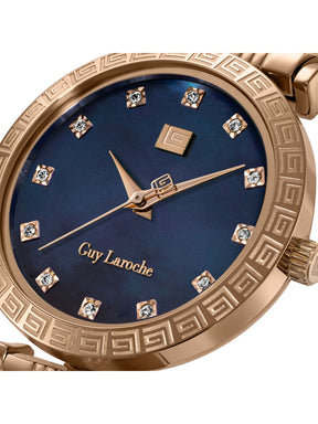 Guy Laroche ELODIE Blue MOP Round Dial | Analog Watch For Women's | GLWLG0002704