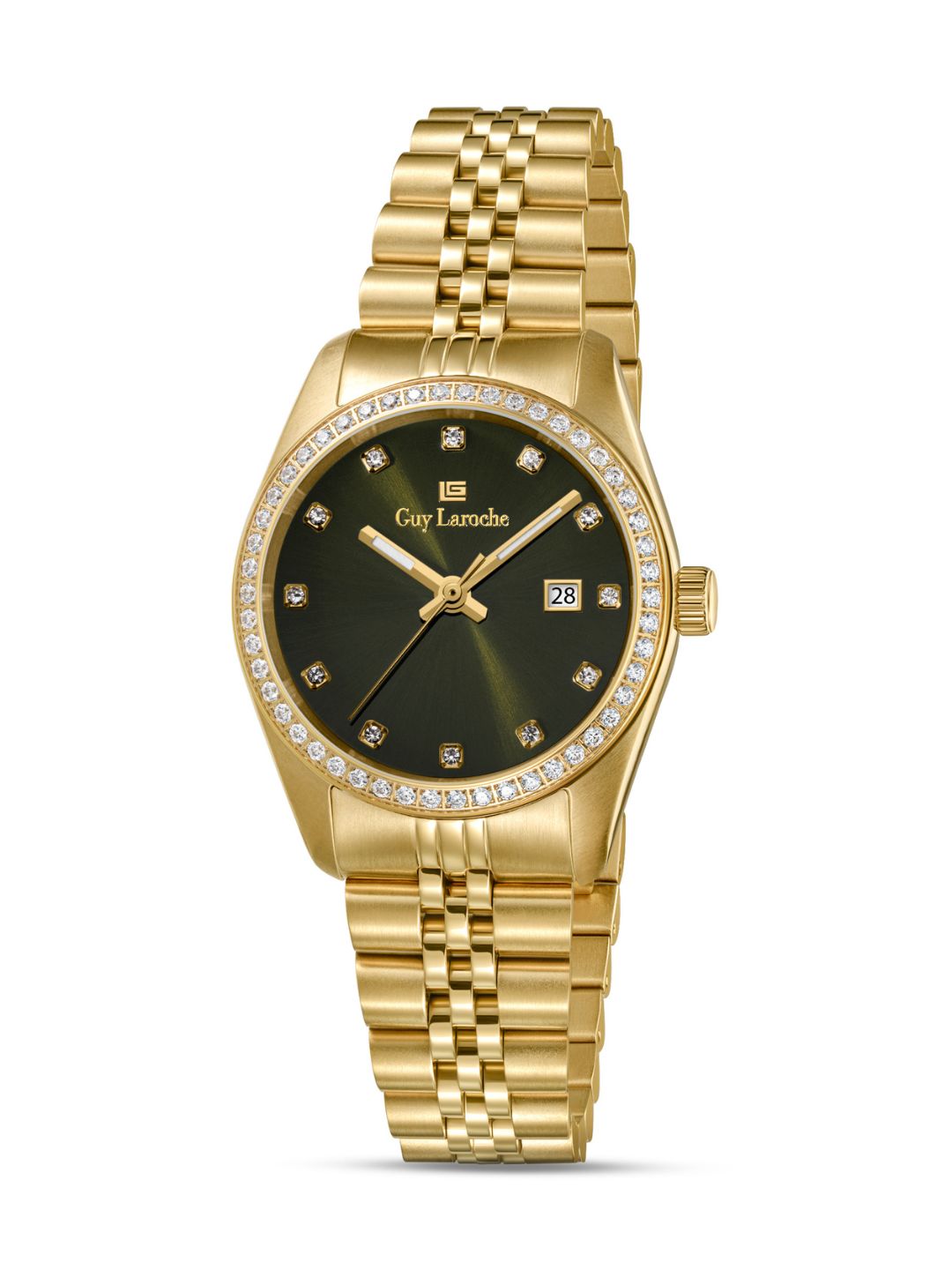 Guy Laroche ROSALIE Green Sunray Round Dial | Analog Watch For Women's | GLWLG0002806