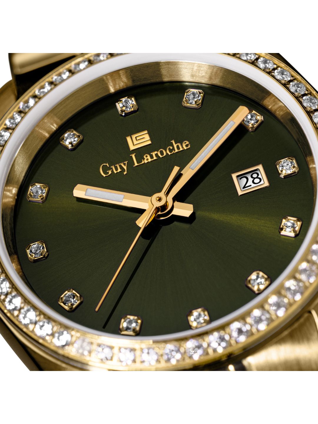 Guy Laroche ROSALIE Green Sunray Round Dial | Analog Watch For Women's | GLWLG0002806