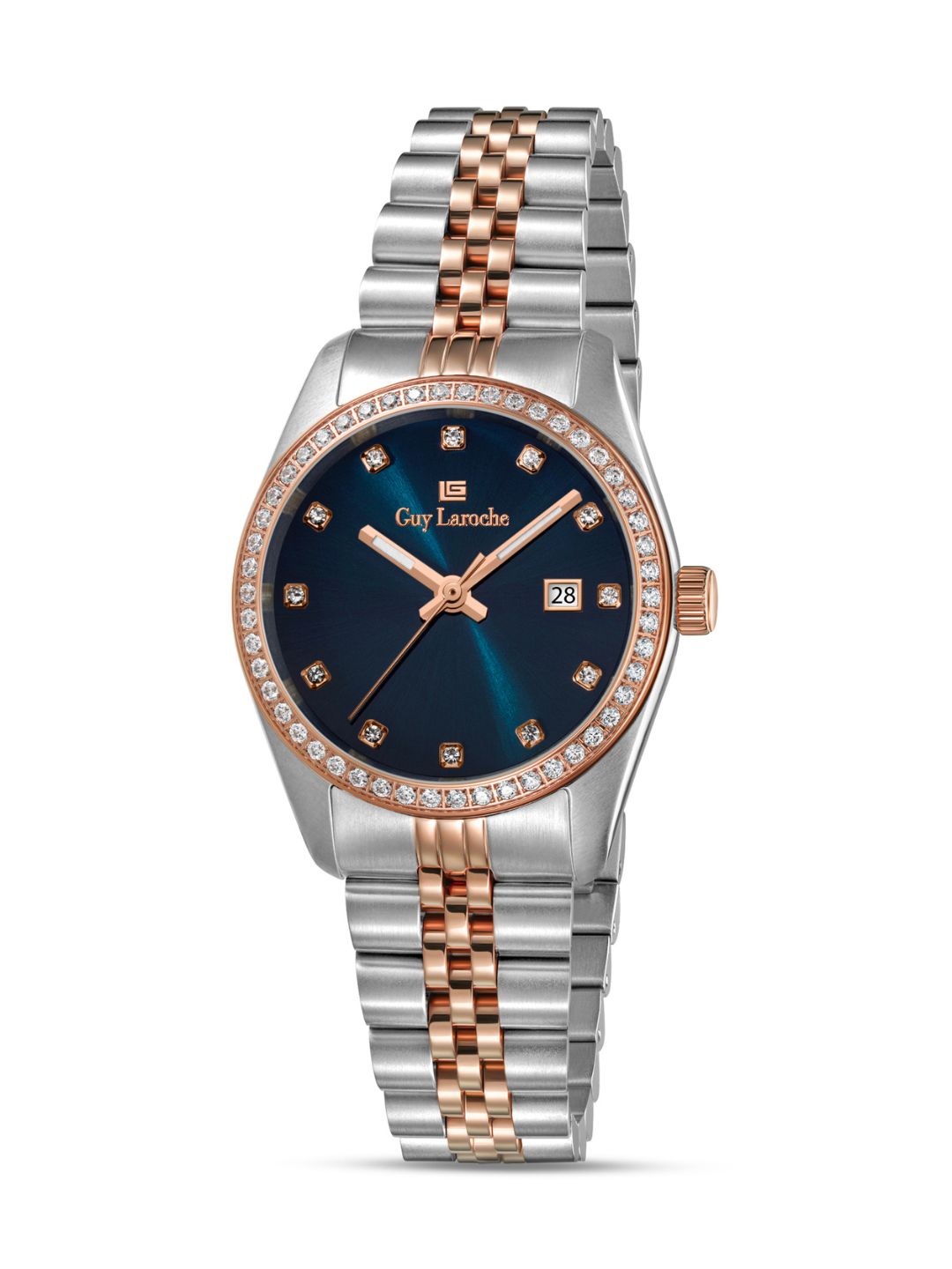 Guy Laroche ROSALIE Blue Sunray Round Dial | Analog Watch For Women's | GLWLG0002807