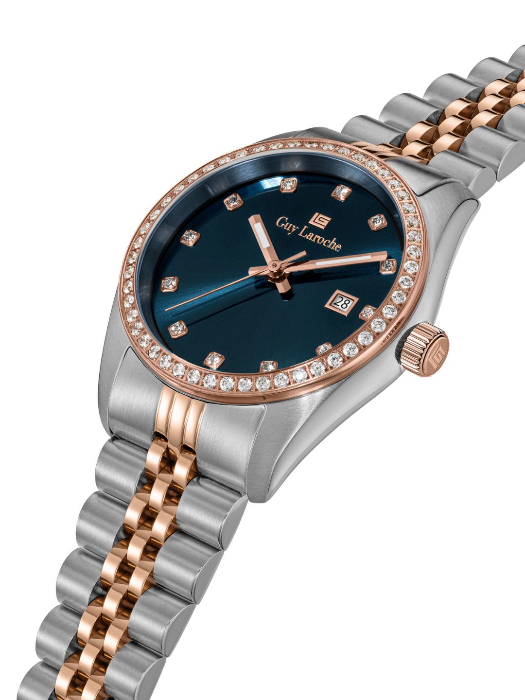 Guy Laroche ROSALIE Blue Sunray Round Dial | Analog Watch For Women's | GLWLG0002807