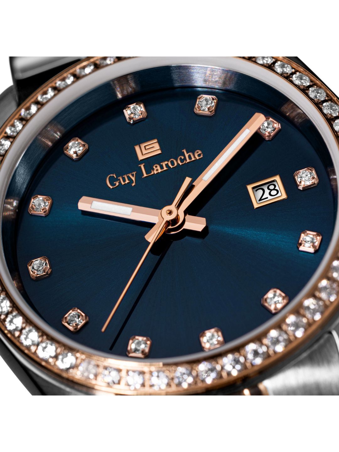 Guy Laroche ROSALIE Blue Sunray Round Dial | Analog Watch For Women's | GLWLG0002807
