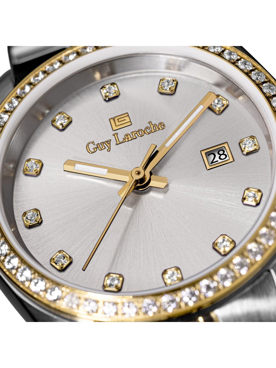 Guy Laroche ROSALIE Silver Sunray Round Dial | Analog Watch For Women's | GLWLG0002808