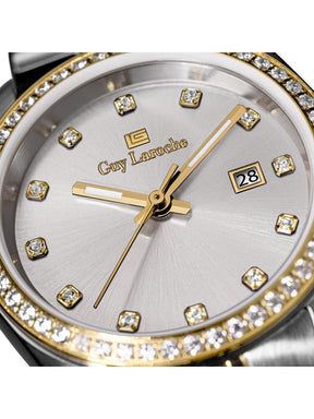 Guy Laroche ROSALIE Silver Sunray Round Dial | Analog Watch For Women's | GLWLG0002808